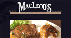 Desktop Screenshot of macleodsrestaurant.com