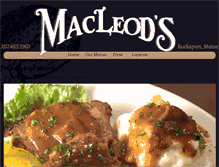 Tablet Screenshot of macleodsrestaurant.com